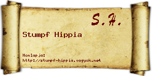 Stumpf Hippia névjegykártya